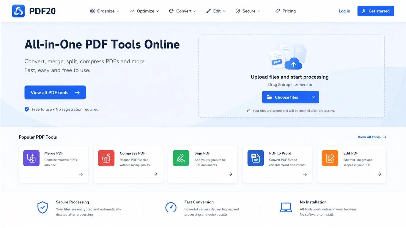 PDF20 Desktop App for Windows screenshot 2